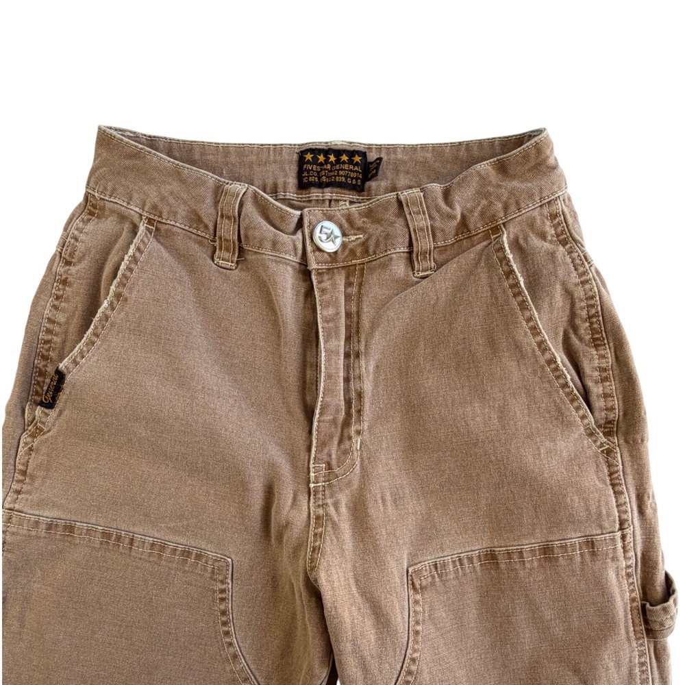 Fivestar General Double Knee Carpenter Pants Tan Brown Workwear Size 0/24